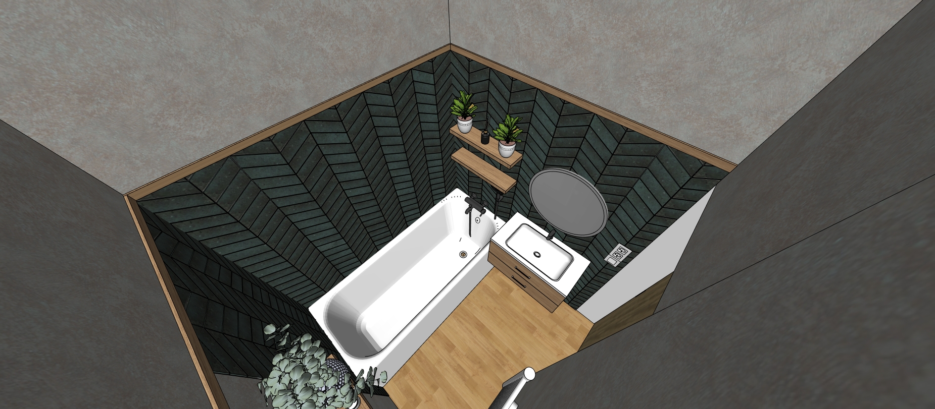 Projekt Částkovi - koupelna 1