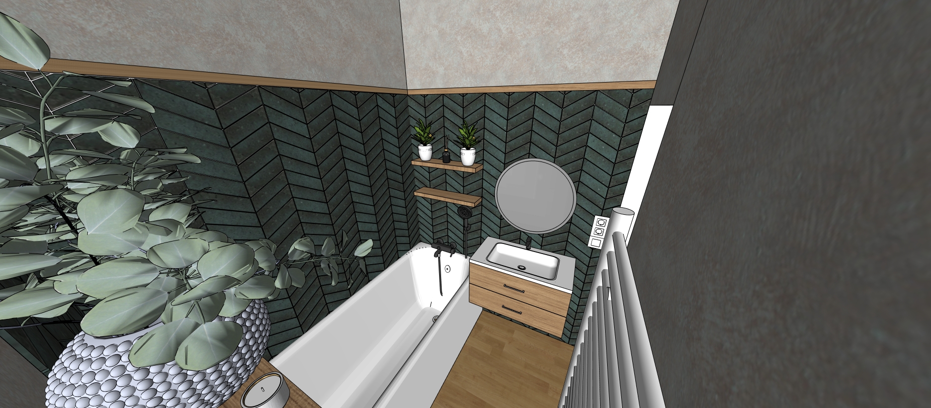 Projekt Částkovi - koupelna 2