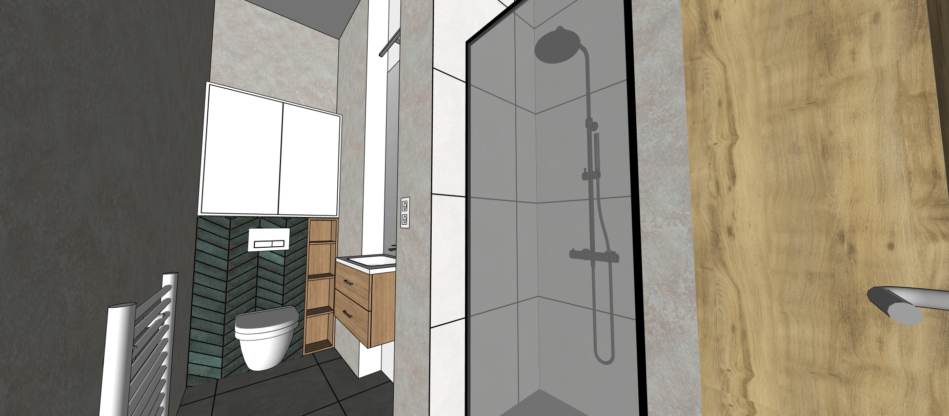 Projekt Částkovi - koupelna I