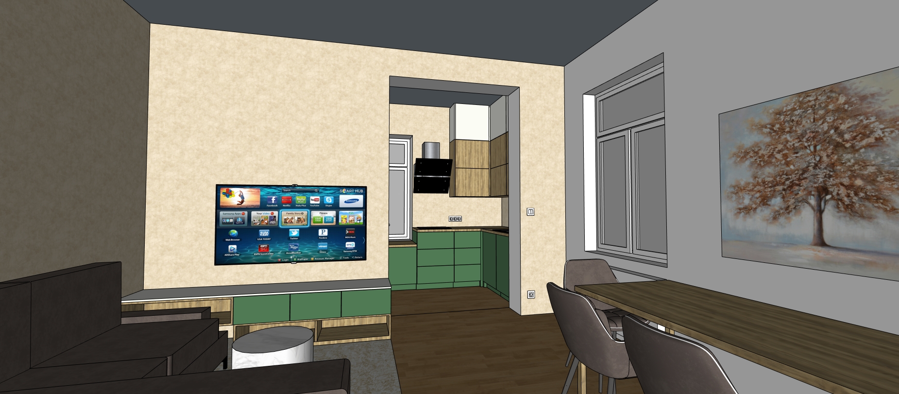 Projekt Částkovi - kuchyň 3