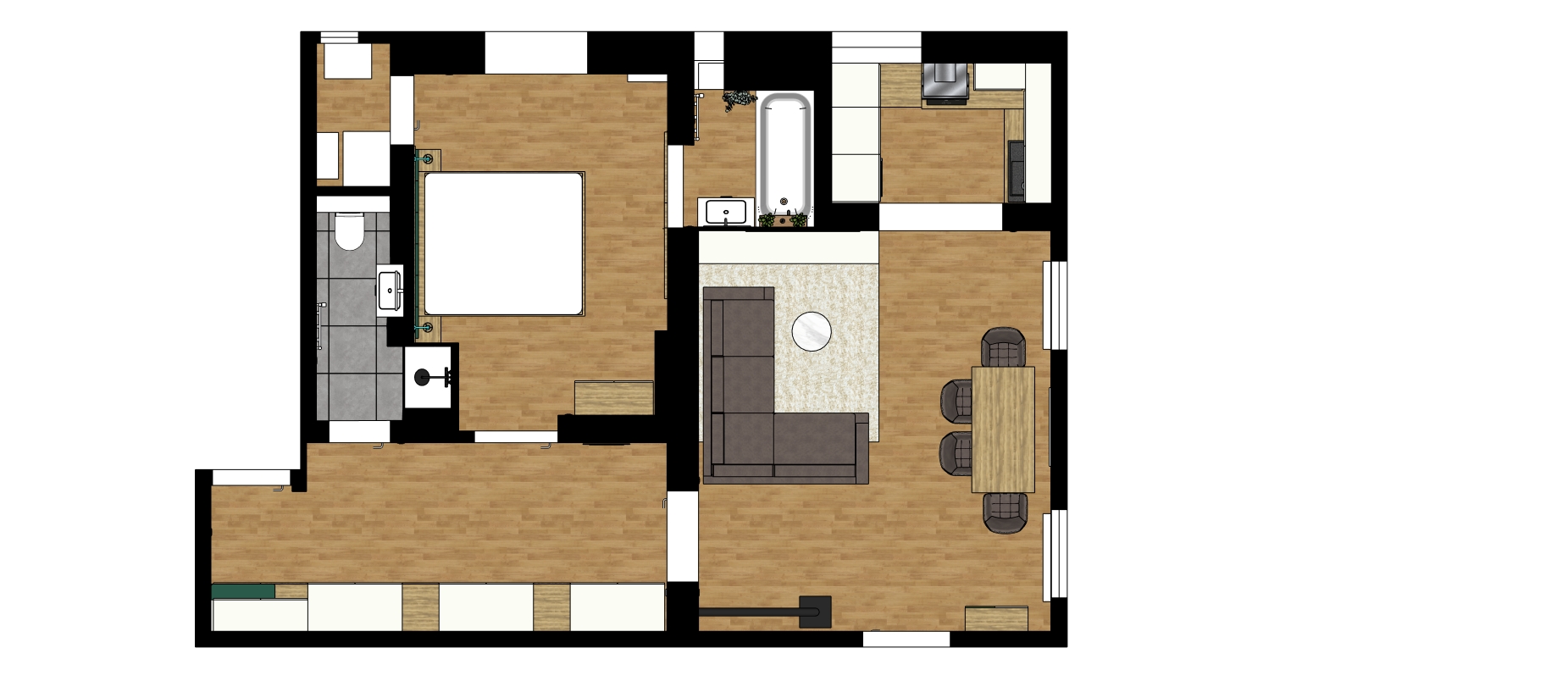 Projekt Částkovi - půdorys